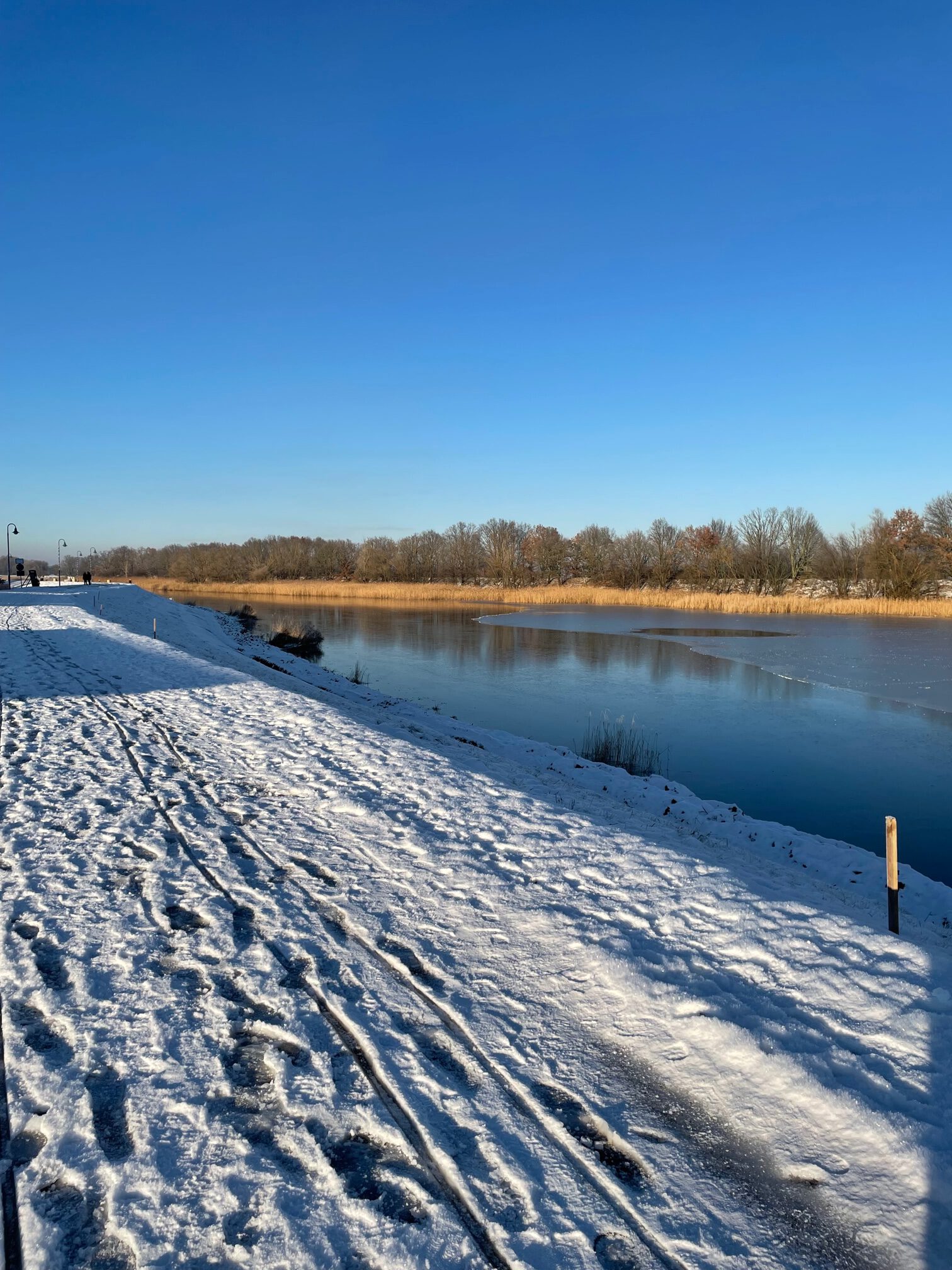 Ein Winterspaziergang an der Oder zum Weiterempfehlen.